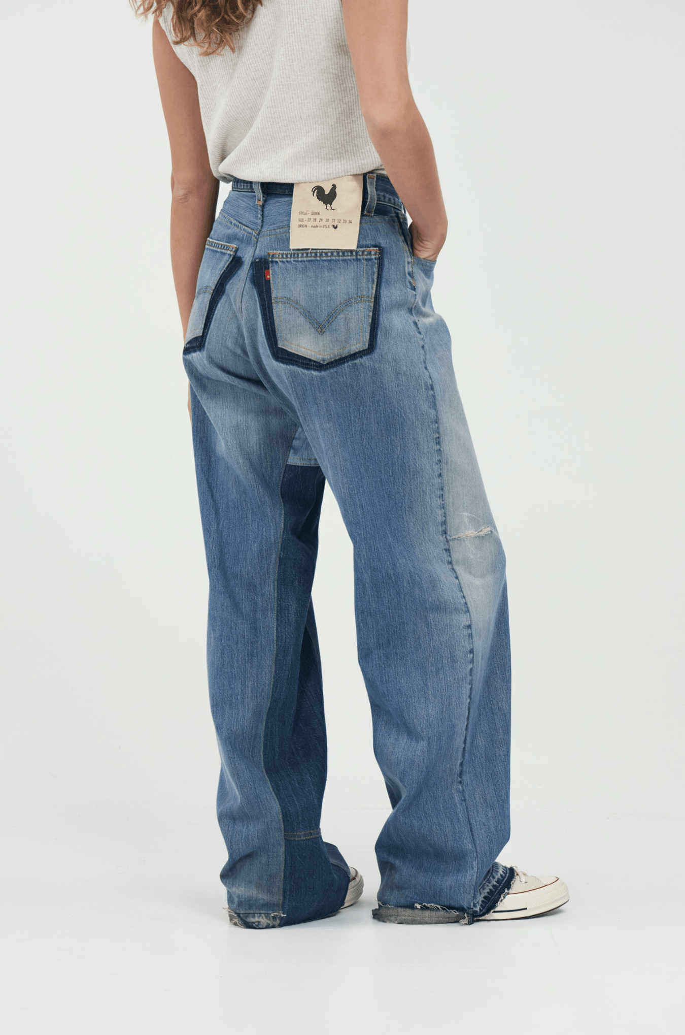 You The Brave - Wide Leg Denim Pant - Reviving forgotten textiles into timeless masterpieces. Our ethical practices and up-cycling philosophy drive positive change. Based in LA, we excel in designing, sourcing, and manufacturing domestic goods, crafting luxury utilitarian collections. Express your style sustainably with authentic, American-made fashion and support our commitment to locally-produced goods.